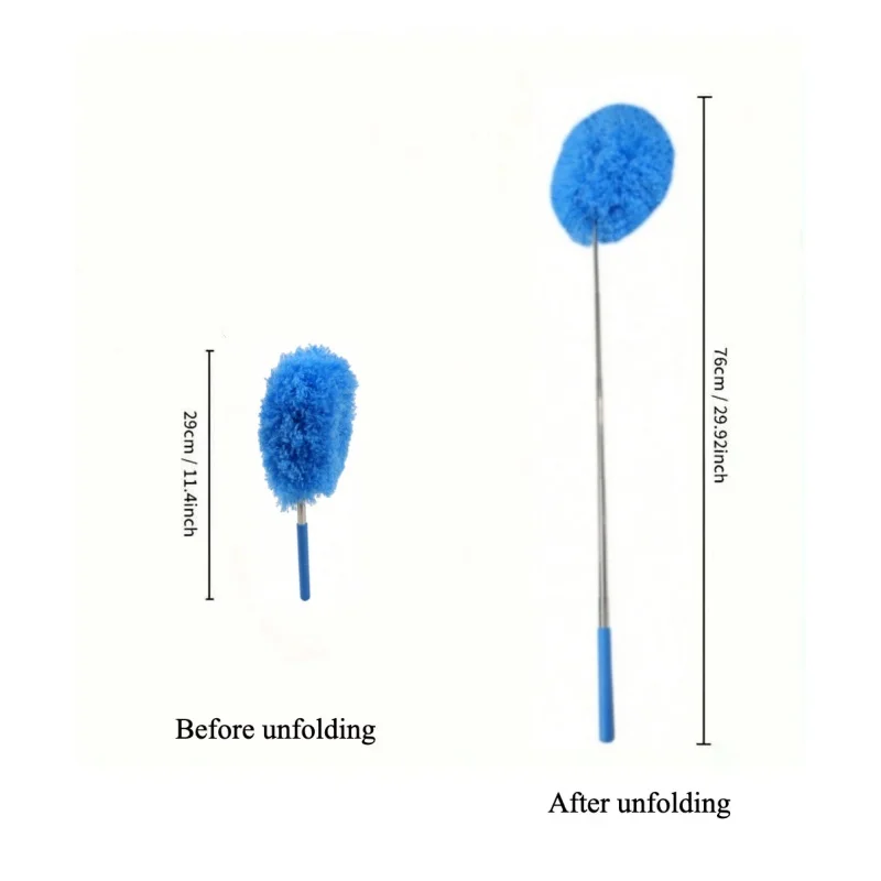 Ceiling Fan Duster Microfiber Duster Brush Telescopic Duster Brush Microfiber Dust Brush Telescopic Dust Brush Telescopic Dust Remover Cleaning Duster Retractable Duster Microfiber Ceiling Fan Duster Extends Up To 80cm Long Handled Dust Locking Reusable Cleaner Brush For Home Effortless Cleaning