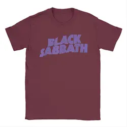Vintage Inspired Black Sabbath Graphic Tee - Purple Logo, 100% Cotton Leisure Shirt - XXXL (Burgundy)