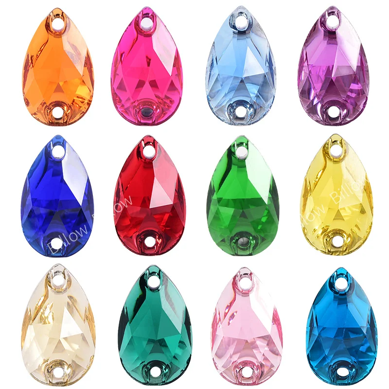 Mix Color Resin Teardrop Sew On Rhinestones стразы Glitter Sewing Rhinestones Strass for Clothing Decoration Garment Dress