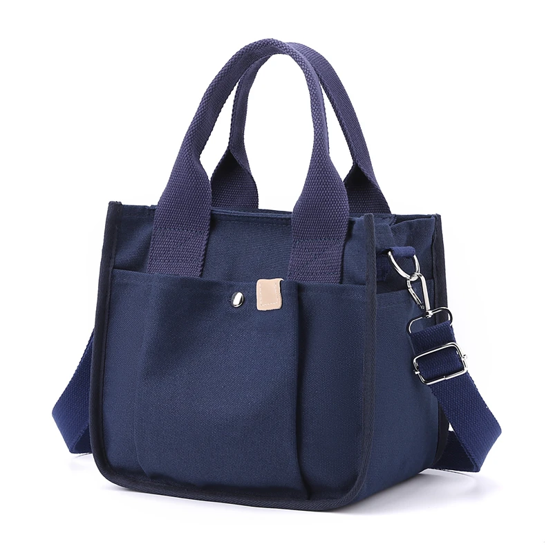 Sursee Large Canvas Tote Bag With Multiple Pockets – Crossbody Shoulder Bag With Long Strap For Women
