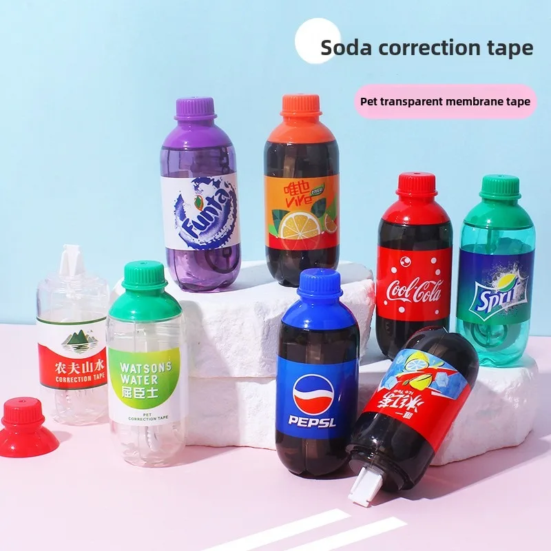 Korean Mini Soda drink Bottle Kawaii White Out Corrector Practical Correction Tape Diary