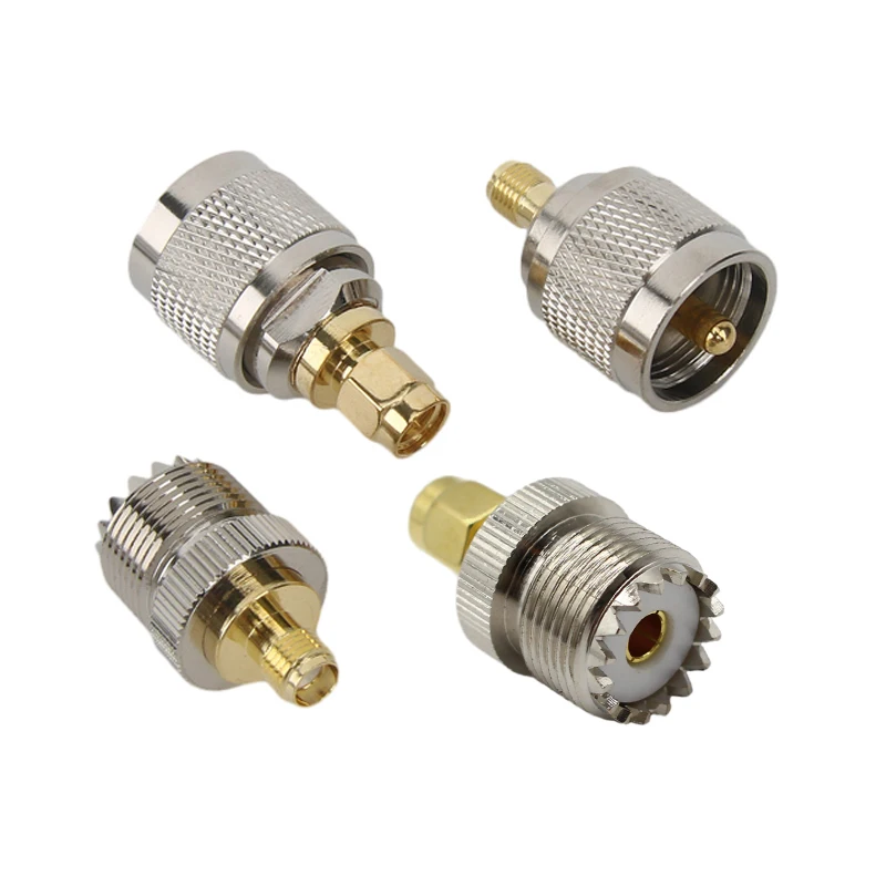1 stücke uhf so239 pl259 zu sma stecker & buchse hf koaxial adapter stecker draht klemmen gerade messing