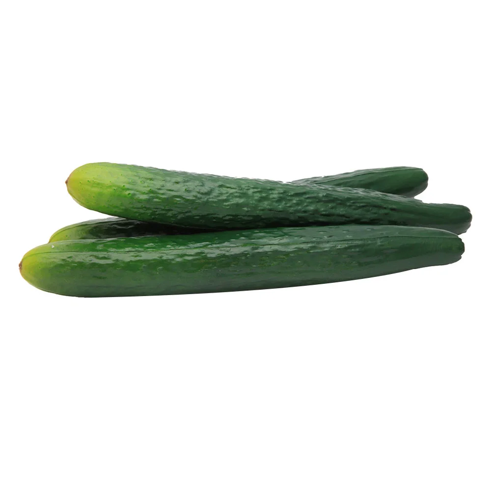 Simulation Green Cucumber Artificial Cucumber Models Plastic Cucumber Ornaments Fake Vegetable Lifelike Cucumber Food