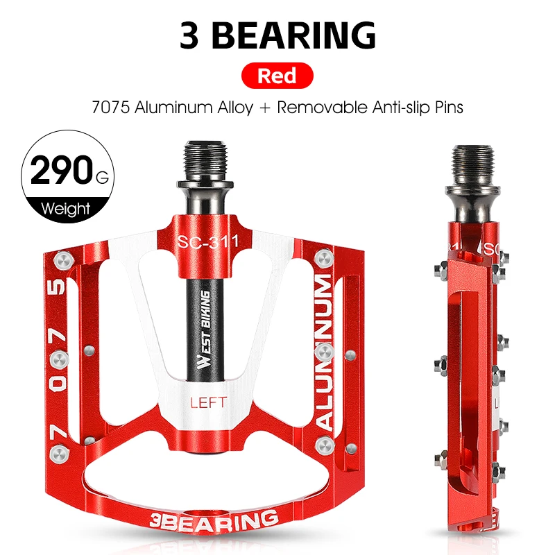 Ultralight Anti-Slip CNC Sealed Bearing Bike Pedals