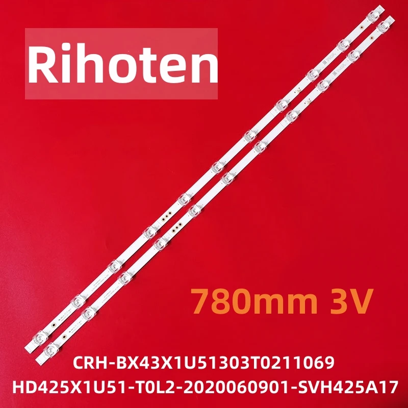 LED Backlight strip 11lamps for Hisense 43AE7000FTUK CRH-BX43X1U51303T0211069 HD425X1U51-T0L2-060901-SVH425A17 11leds led light led backlight