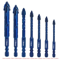 Bleu nouvelle foret excentrique dentelé à quatre lames foret en acier inoxydable pour béton et acier inoxydable moulé à sec pour carreaux complets, céramique, verre, marbre 2