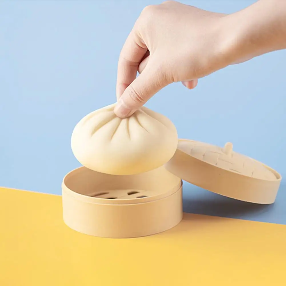 

Игрушка-фиджет в пучок с пластиковым отпаривателем, медленно восстанавливающая форму мягкая булочка, пластиковый отпариватель, гибкая термопластичная резина для снятия стресса для детей