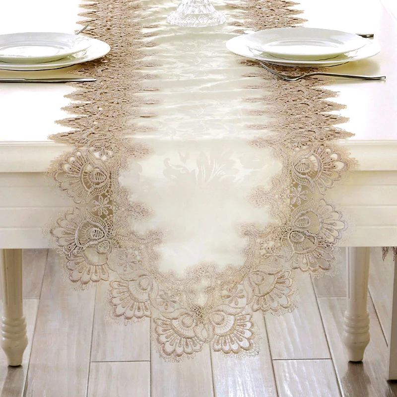Proud Rose Lace Table Runner Luxury Table Flag European Rectangular