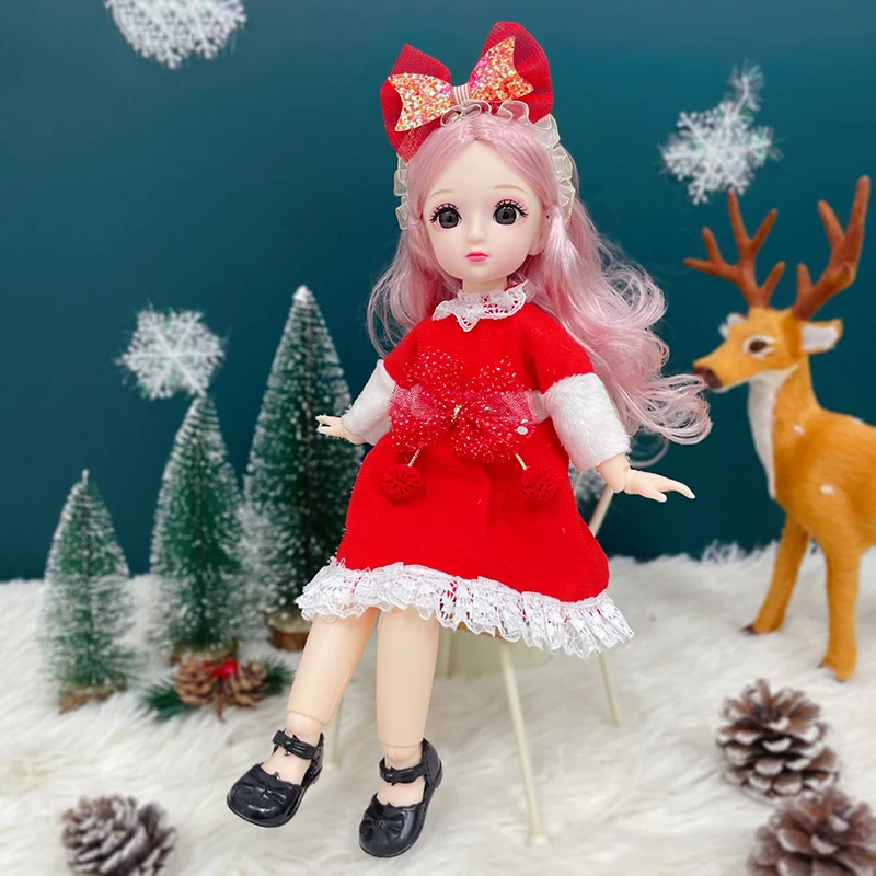 Fashion Christmas Themed Clothes 30cm Doll Outfit 1/6 BJD Doll Replacement Clothes Kids Girls Toy Gifts Christmas Gifts