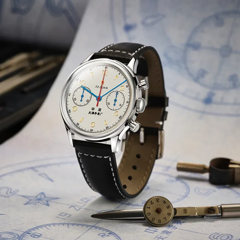Seagull 1963 70th Anniversary Reissue Edition 37.2mm Chronograph Men Manual Mechanical Watch Original Air Force Reloj ST1901 New 3
