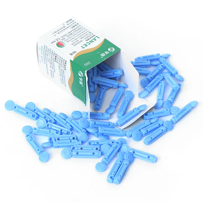 50Pcs 23g Blood Glucose Medical Blood Collecting Lancet Needles Diabetes Tests