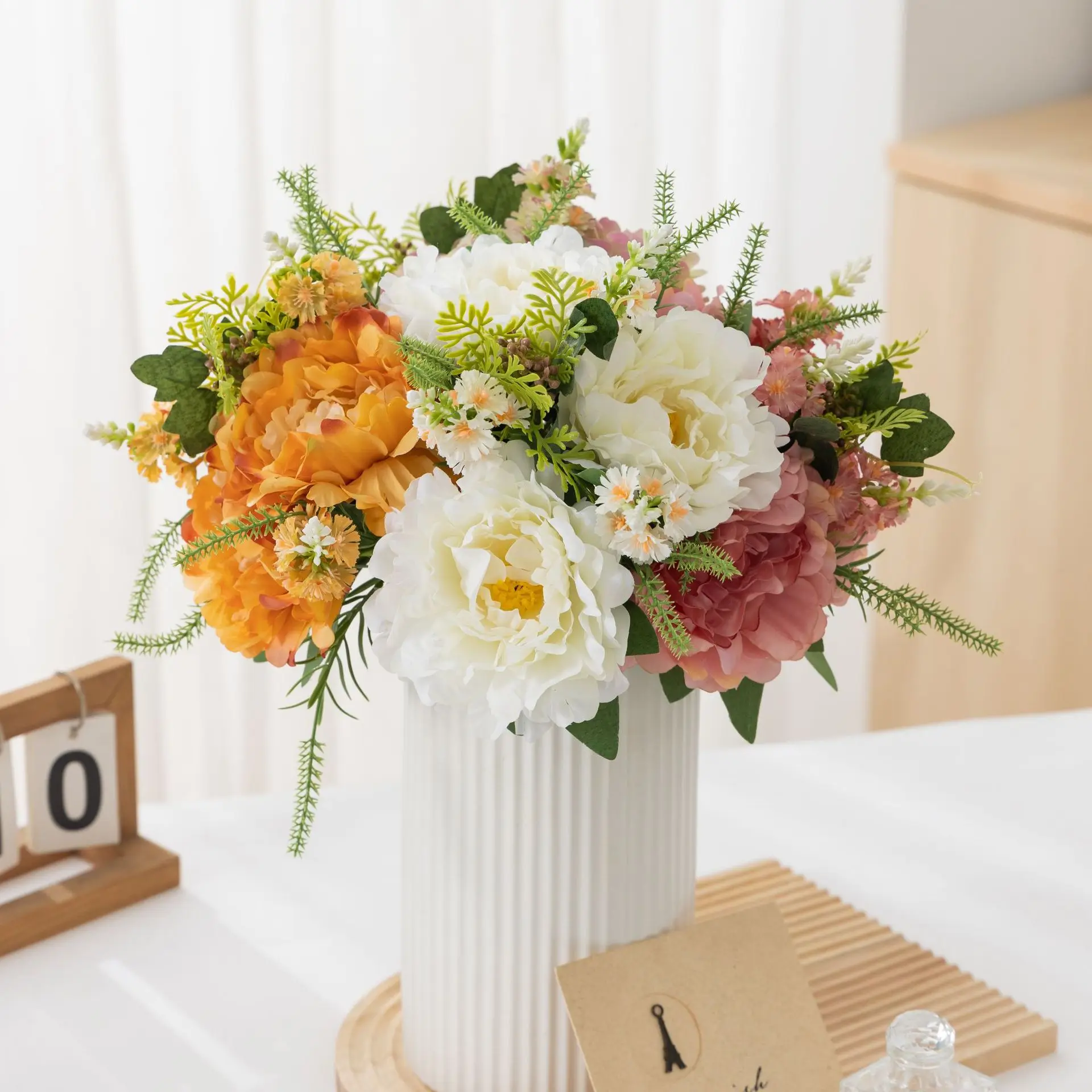 

Simulation Big Peony Bouquet Fake Peony Silk Flowers Luxury Home Decor Living Room Party Wedding Decor Bridal Bouquet Ornaments