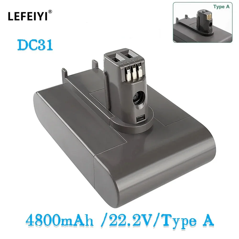 

Подходит для аккумулятора пылесоса Dyson DC31, DC34, DC35, DC44, DC45 (тип A) 4800 мАч 22,2 в li-ion