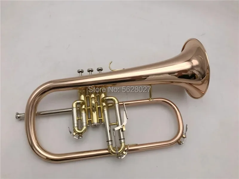 Flugelhorn Bb Bell 전문 골드 래커, 케이스 포함, 신제품