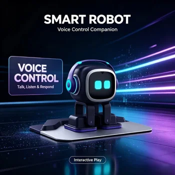 Nuovo Robot EMO Multifunzionale Intelligente Interattivo Parlante e Danzante, Giocattolo Compagno Emotivo per Decorazione Casa e Regalo