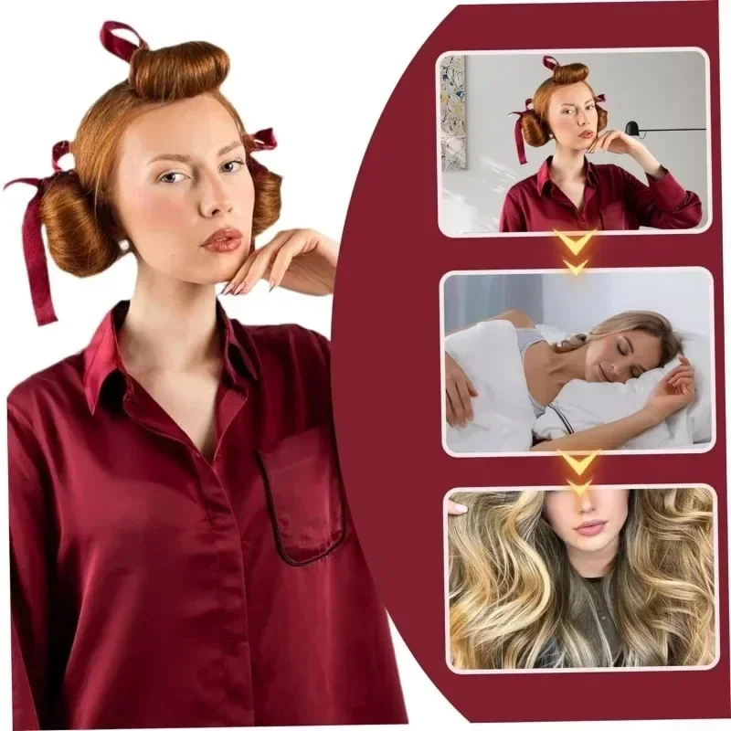 Hair Styling Tool Hair Curling Tools Heatless Hair Curler Lazy Hair Rollers No Heat Curling Rods Headband Soft Curlers Overnight Sleeping Curls Styling Tools