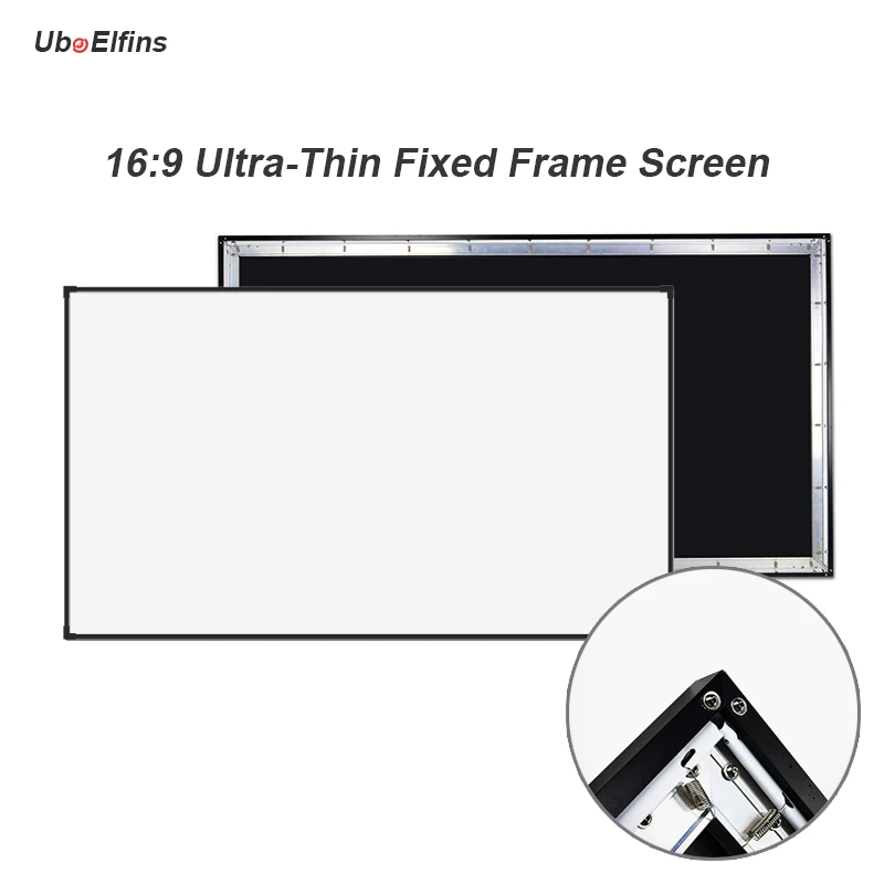 MattWhiteProjectorScreen100120inchFixedFrameEdgeFree