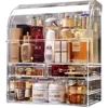 Professional Large Cosmetic Makeup Organizer Dust Water Proof Cosmetics Storage Display Case with Drawers 1