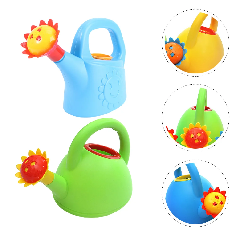 

2pcs Children Watering Can Plastic Gardening Watering Pot Beach Sand Toys