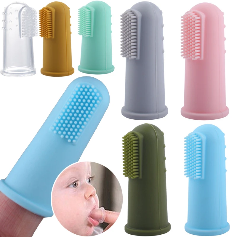 

Baby Finger Toothbrush Children's Teether Infant Tooth Teeth Clean For Babies Brush Food Grade Silicone Bebes Oral Health Care