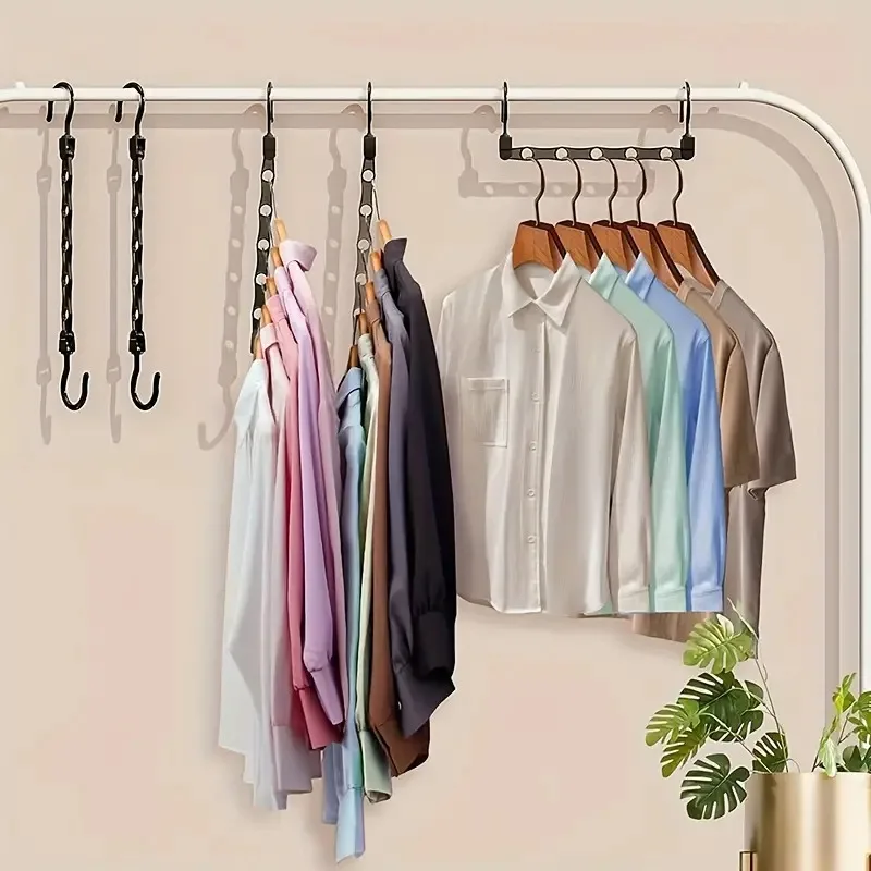 10-Piece Space-Saving Magic Hanger Set - Sturdy Plastic Clothes Organizer