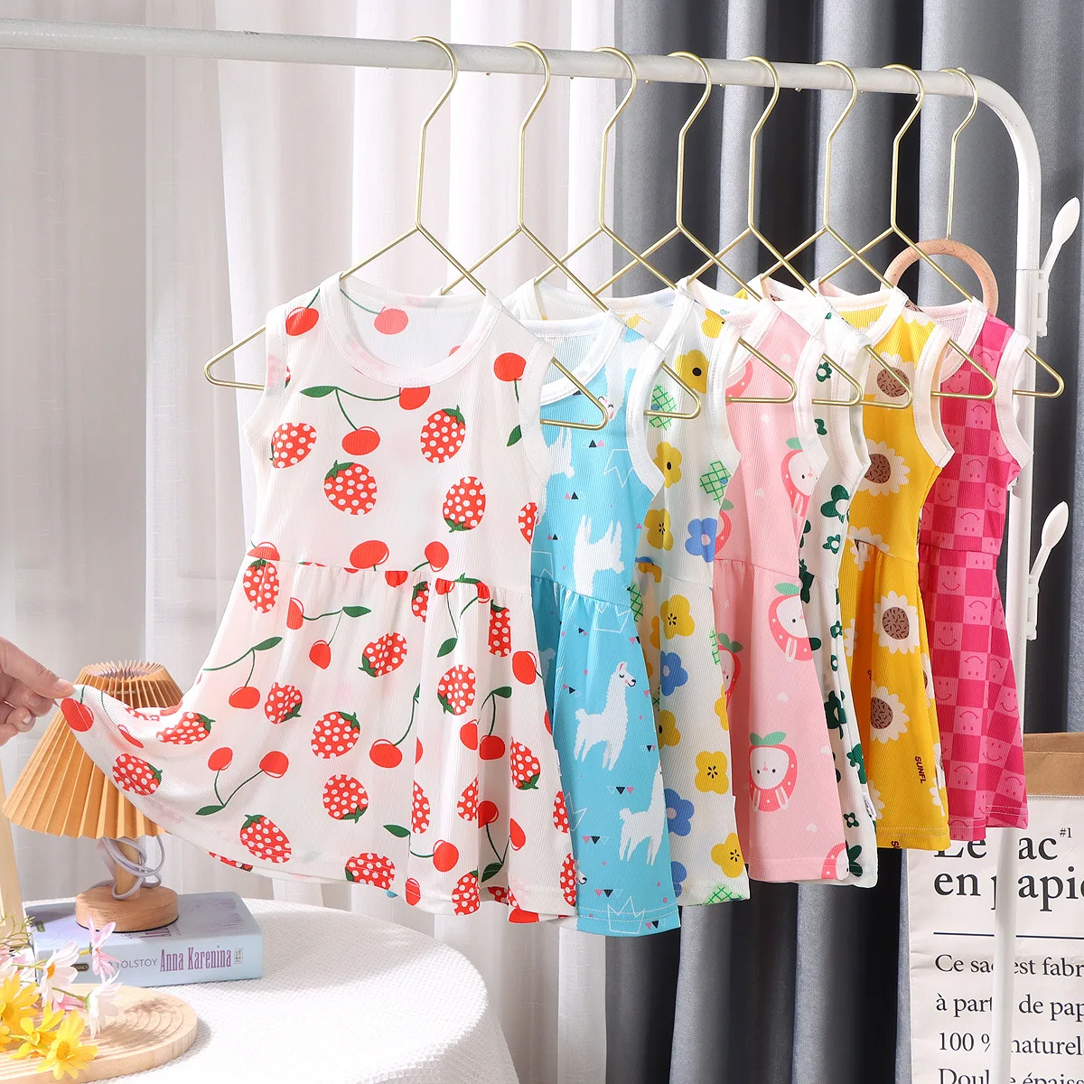 

Children's Thin Summer Baby Princess Dress Girls Ice Silk Dress