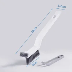 Enhanced Multi - Angle Cleaning Brush for Hard - to - Reach Spaces - Versatile 2 - in - 1 Bathroom and Tile Scrubber (Double headed white)