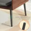 Coffee Table, Mid Century Modern Center Table for Living Room with Storage, Walnut Tea Table with Drawer, Open Storage Shelf 6