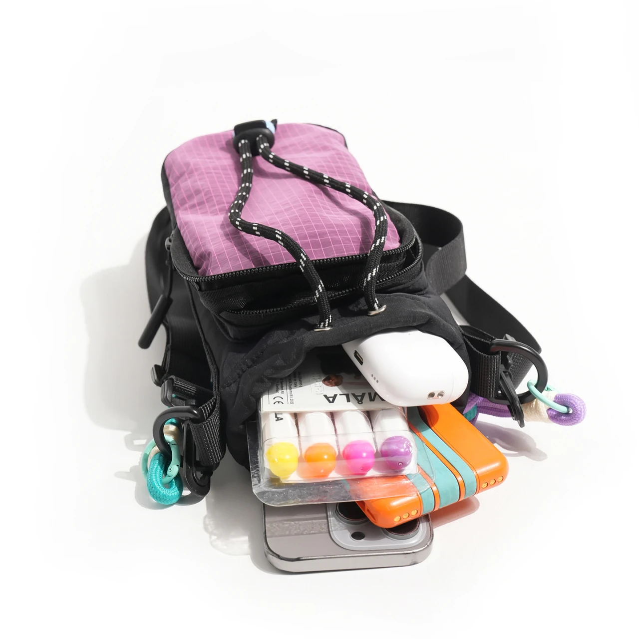 Borsa a secchiello coreana minimalista con coulisse – Borsa a tracolla morbida in cotone-lino da donna, con tracolla regolabile e tasca interna - immagine 6