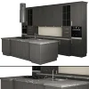 Cabinet, Solid Wood, Kitchen Cabinet, PVC Material, with Sink Design, Luxury Style, Popular Product 4