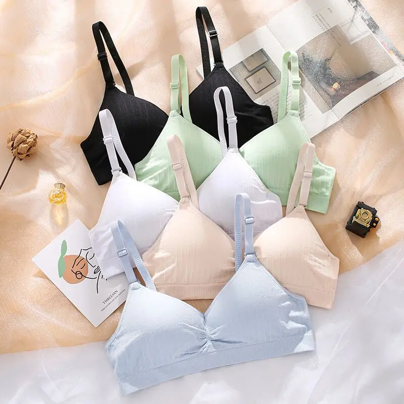 

Women Girl Underwear Development Period College Students High School Students Summer Thin Bra Small Chest Bra