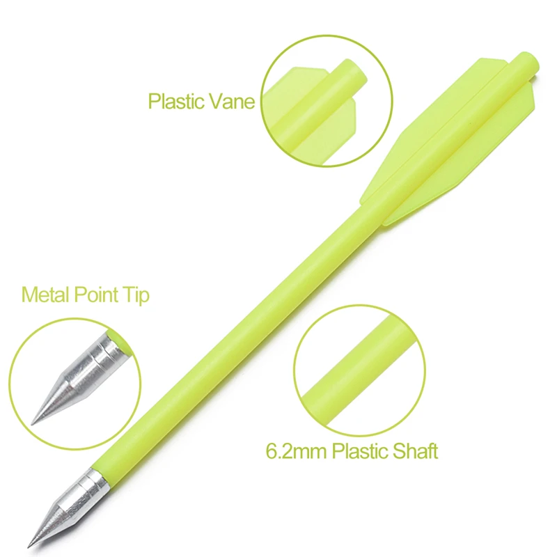 High-Performance Carbon Crossbow Bolts with Vanes - Set of 60, Ideal for Mini Bow Archery and Target Practice - Yellow