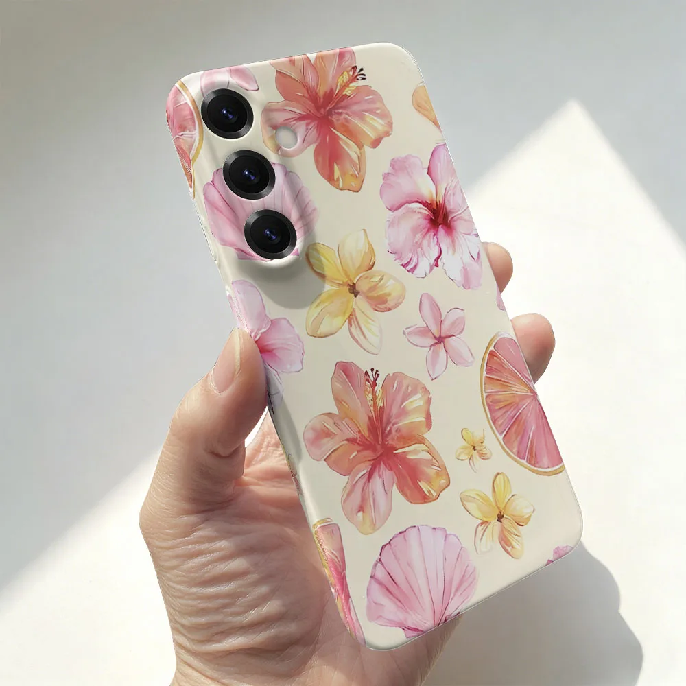 Pink Flower Shockproof Hard PC Back Cover - Premium Phone Case