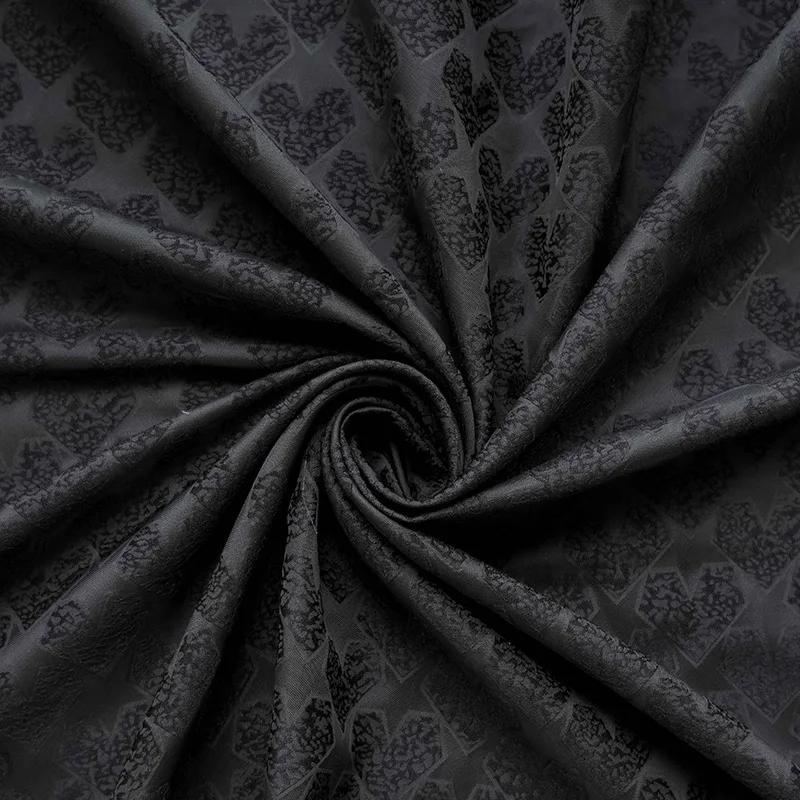 Solid Black Jacquard Fabric Geometric Star Kids Curtain Soft Drape Unisex Home Design Decor Sustainable Spring Fall Neutral 1