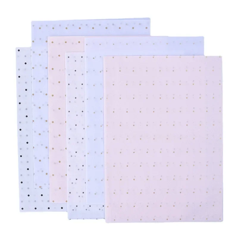 10 Blatt/Los 50 x 70 cm Geschenkpapier DIY handgemachtes Handwerk Stern Liebe Punktmuster Seidenpapier Blumenverpackungsmaterial – Detail 3