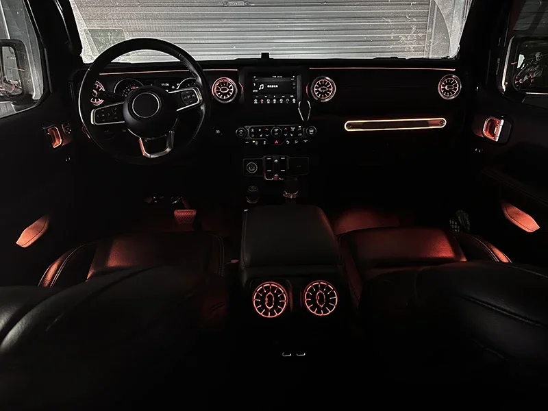 LED Front and Rear Air Vents Center Console Ambient Light Suitable