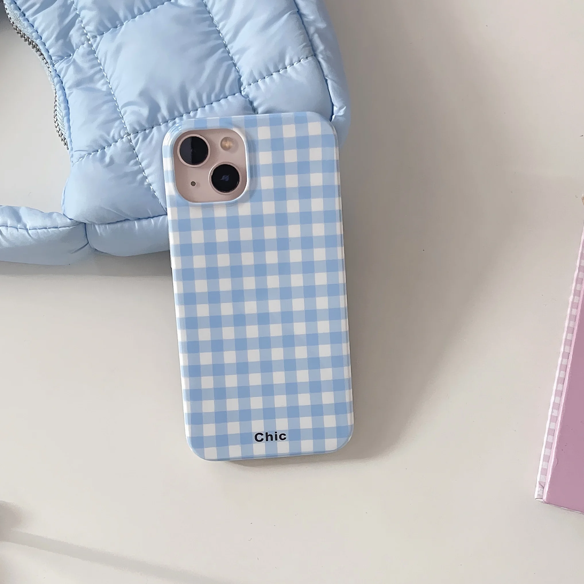 Simplicity Square Grid Soft Silicone Case for iPhone