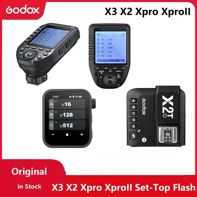 Godox X3 X2 Xpro XproII Set-Top Flash Flash Trigger TTL 1/8000s HSS LCD Screen for Canon Nikon Sony FujiLeica Camera Photography