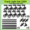 Track Light Spotlight Set Track Lamp 220V Ceiling Spot Led Lights Fixture Wall Lamps Rail Lighting COB 12/20/30/40W Home Kitchen 1