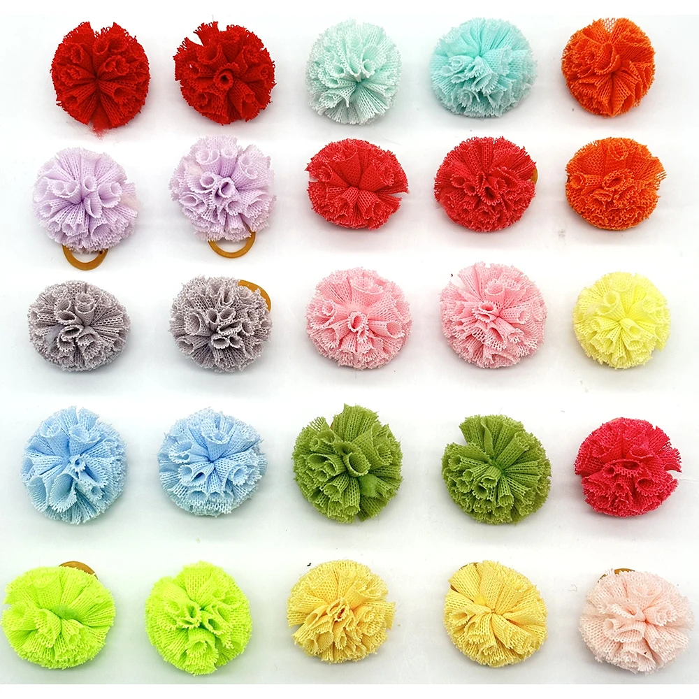 

100pcs Dog Bows Ball Hair Bows Cute Small Dog Hair Accessories Fluffy Dog Hair Bows For Dogs Grooming Accessories Pet Supplies