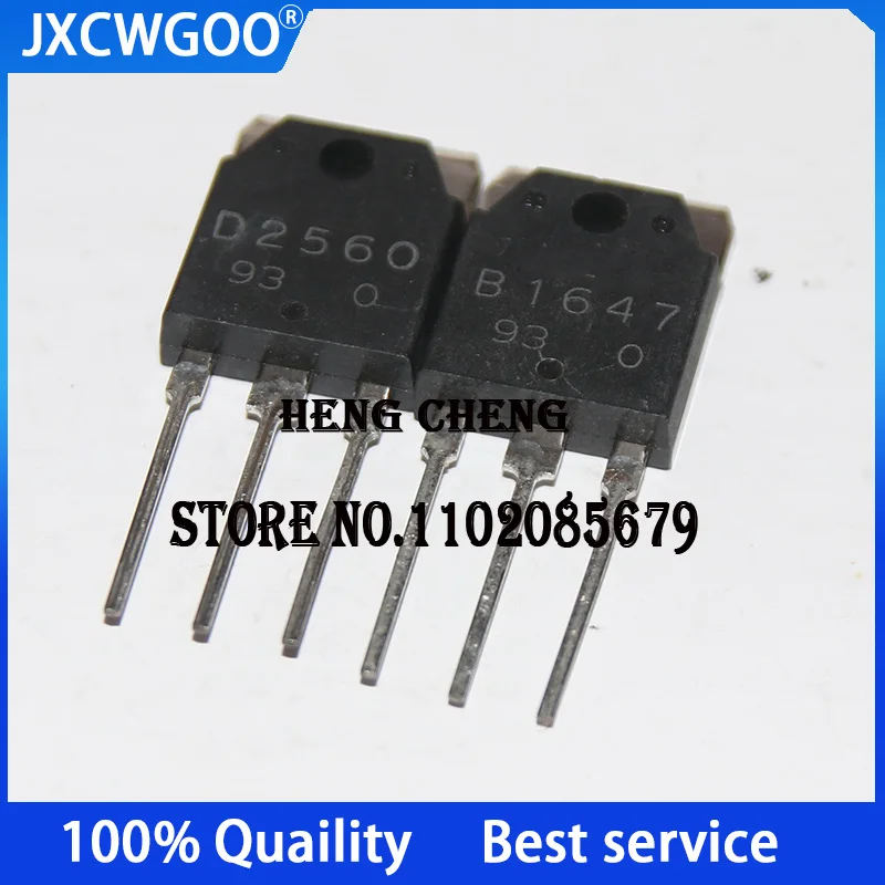 Transistor B1647 D2560 2SB1647 2SD2560 TO-247, 10 Stück