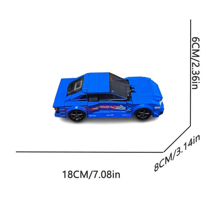 MOC DIY 330PCS Silvia S14 Renngeschwindigkeit ​ ​ Serie Montage Bausteine Kreative Garage Spielzeug Ziegel Kinder Geburtstagsgeschenke – Detail 1