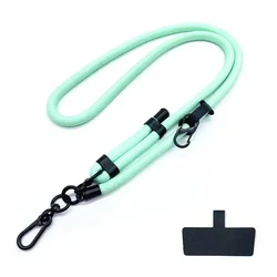 Adjustable Crossbody Phone Lanyard Strap with Neck Hang Cover, 10mm x 120cm (Light green)