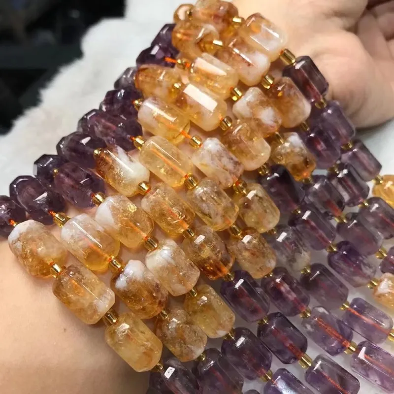 loose-beads-ametrine-pillar-14-10mm-nature-for-diy-making-jewelry-necklace-38cm-fppj-wholesale