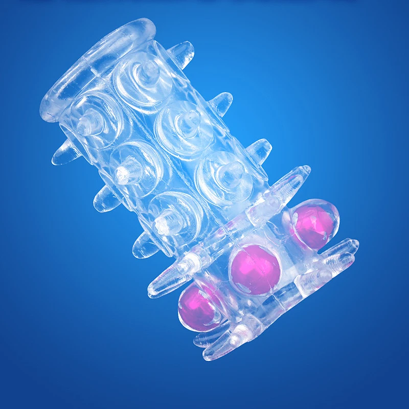 Penis Enlargement Sleeve Penis Rings Condoms Beads for Men Rubber Sex Toys for Adults Delayed Ejaculation