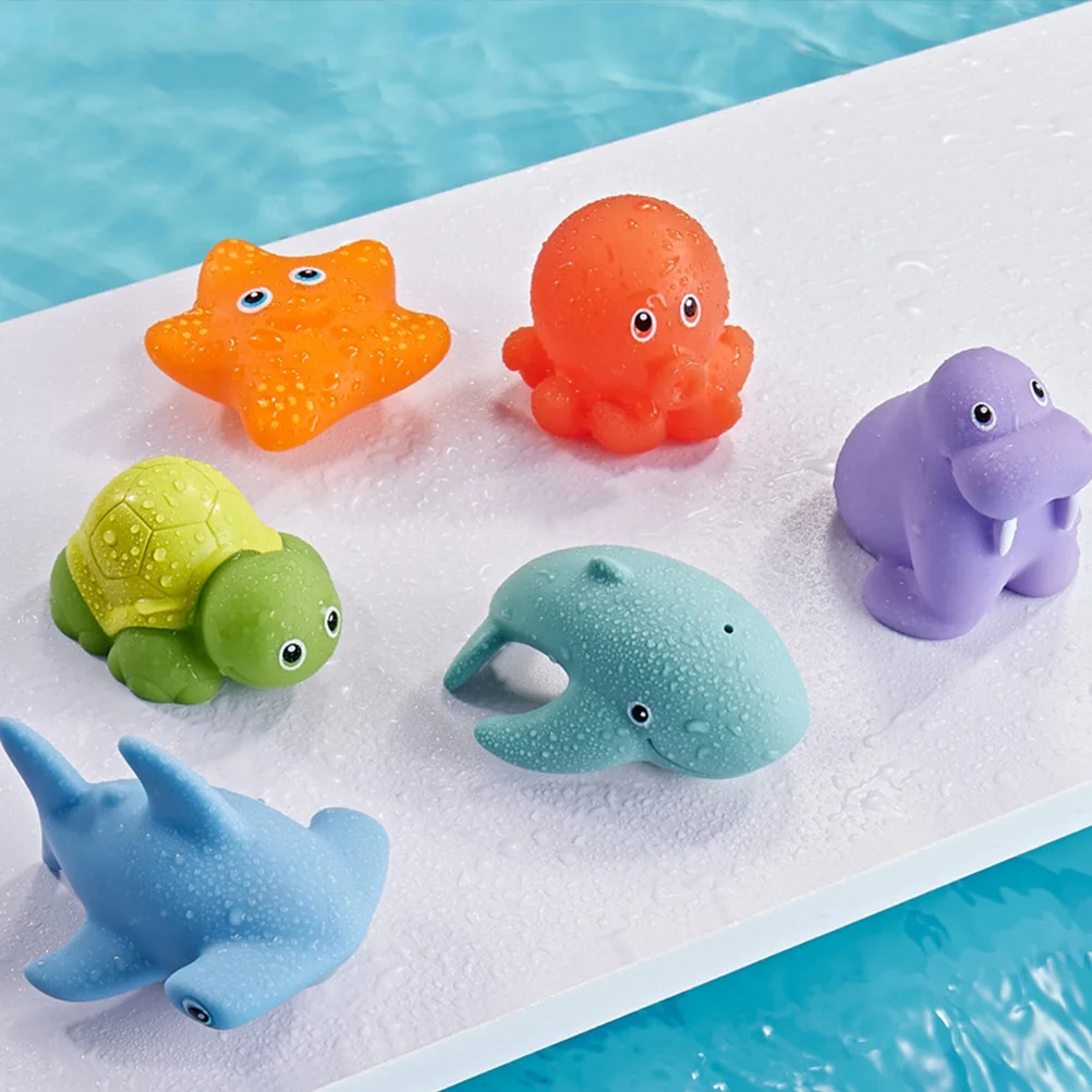 

Toddlers Bath Toy Bathtub Floating Animal Heat Bath Toy For Infant Children Playing With Water Spraying Temperature Sensing