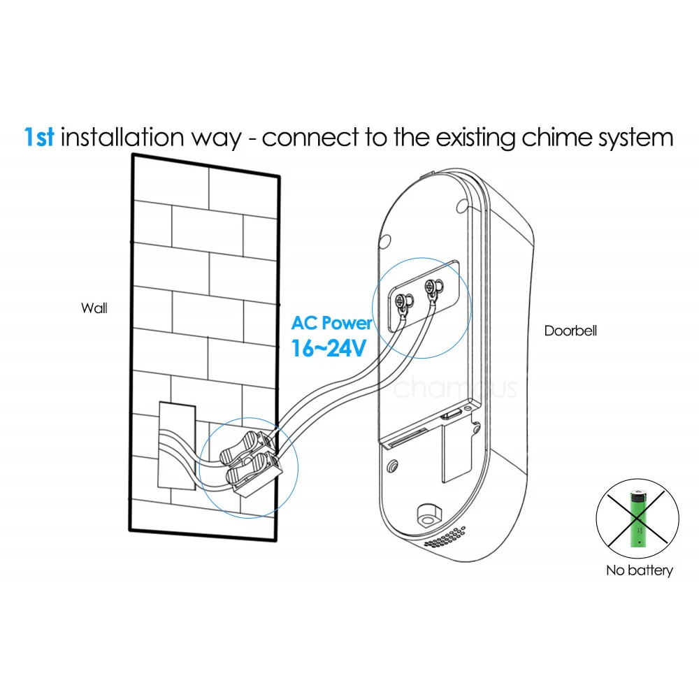 Description Picture 6 of itemWireless Doorbell WiFi 1080P Camera Security Door Bell Video Intercom Smart Home Monitor Night Vision Waterproof Alexa