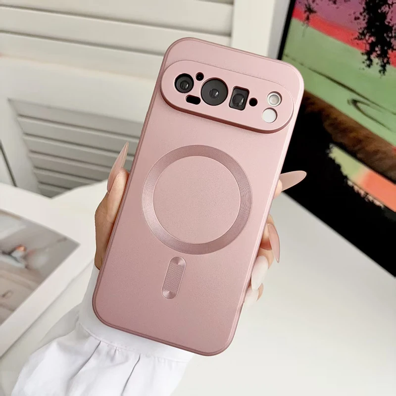 Sleek Electroplated Magnetic Metal Phone Case with Magsafe Compatibility