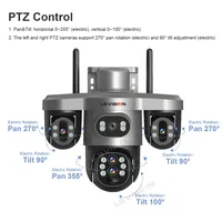 LS VISION 20MP 4 objectifs trois écrans 4G caméra solaire extérieure WiFi 10X Zoom optique suivi automatique Wifi caméra de Surveillance V380 Pro 6
