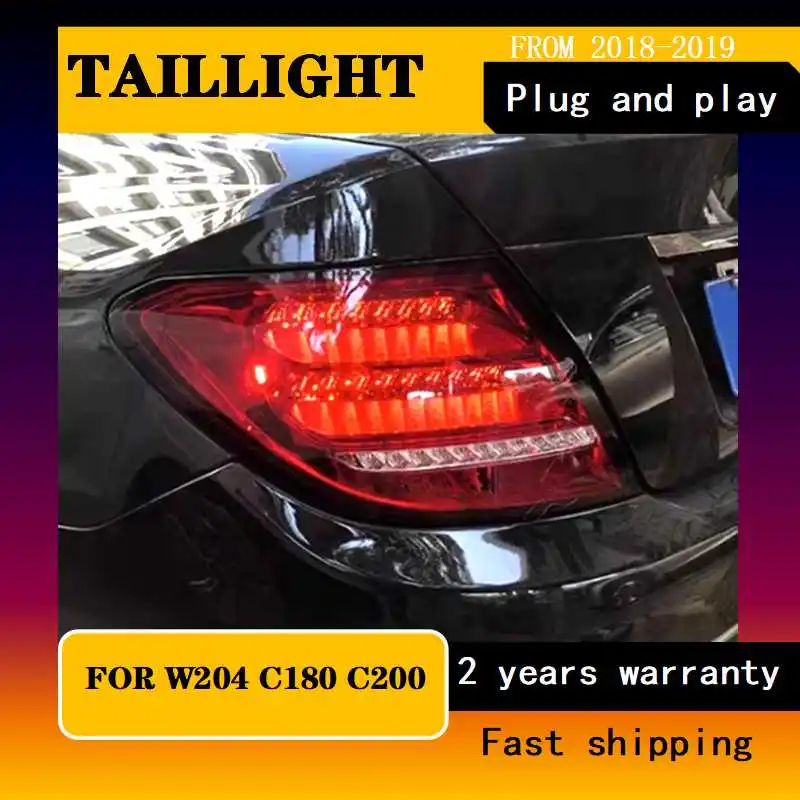 

Car Styling for Tail Lamp for Benz W204 Tail Light 2007-2014 C180 C200 C260 Rear Fog Brake Turn Signal Automotive Accessories